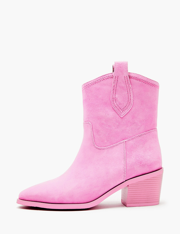 Розовые женские казаки из велюра MASCOTTE 233-3205816-4637M | ракурс 1 Розовые женские казаки из велюра MASCOTTE 233-3205816-4637M | ракурс 1