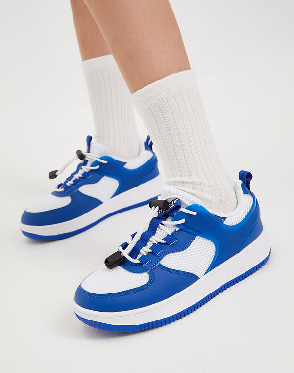 189-413521-0203 Полуботинки для активного отдыха мальч./девич. текстиль-кож.спилок/текстиль бел-синий, Mascotte JUN