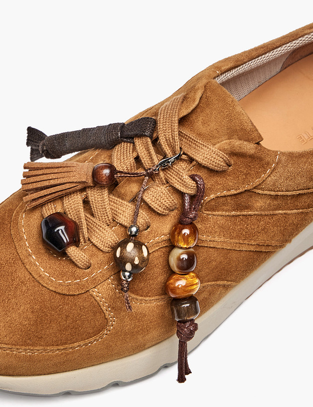 Коричневые женские кроссовки с украшением  MASCOTTE 22-6160127-4697M | ракурс 7