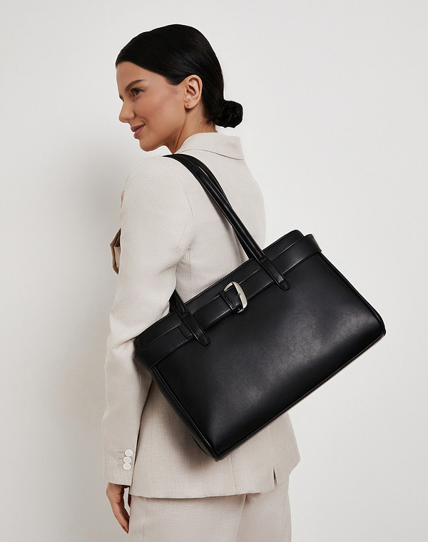 642-6107-602 Сумка женская и.кожа/текстиль черн, M, Mascotte