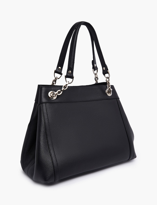 Черная кожаная женская сумка MASCOTTE 660-3127-102 | ракурс 3