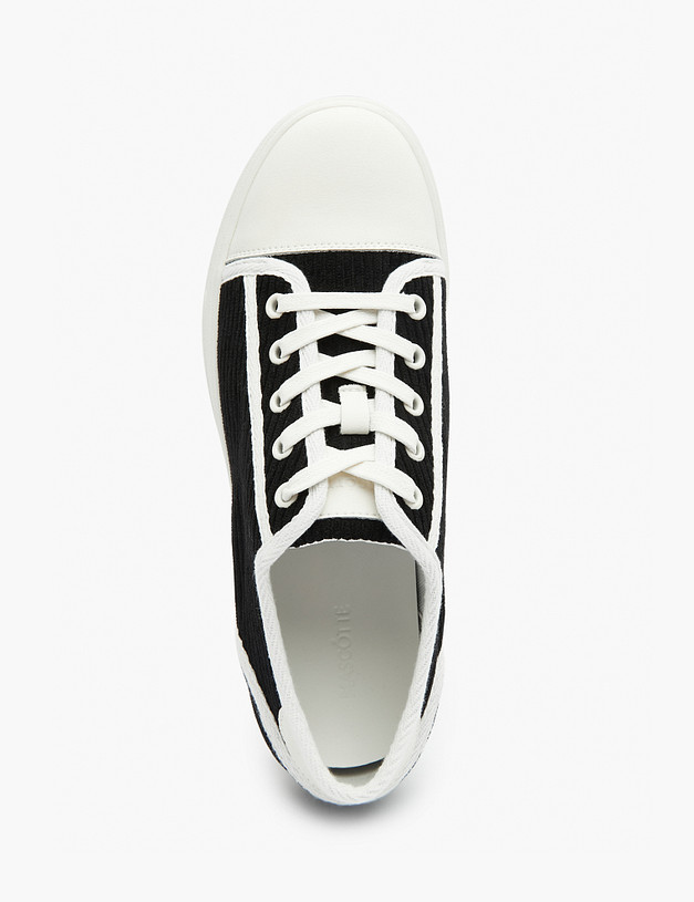 Черные женские кеды с белыми элементами MASCOTTE 234-316221-0202 | ракурс 6