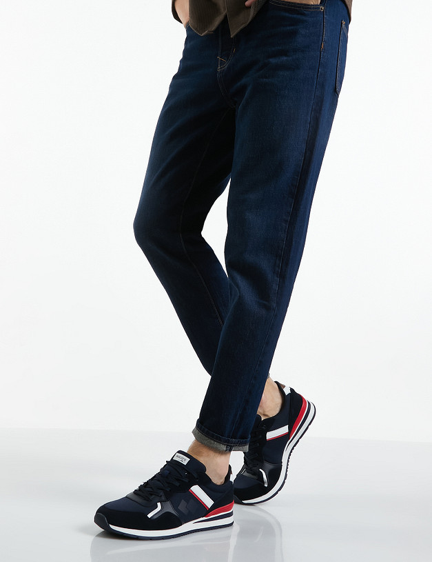 Синие мужские кроссовки с акцентами MASCOTTE 189-2114523-0203 | ракурс 1