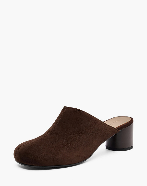 94-614611-4680M Туфли летние женские велюр/нат.кожа корич, Mascotte