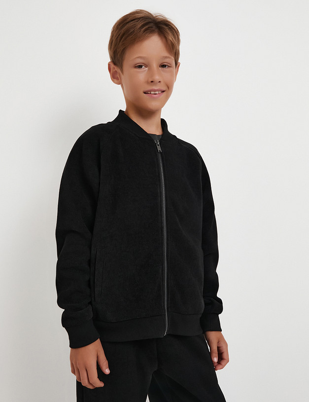 Черная детская толстовка  MASCOTTE 888-5212-2402 | ракурс 3