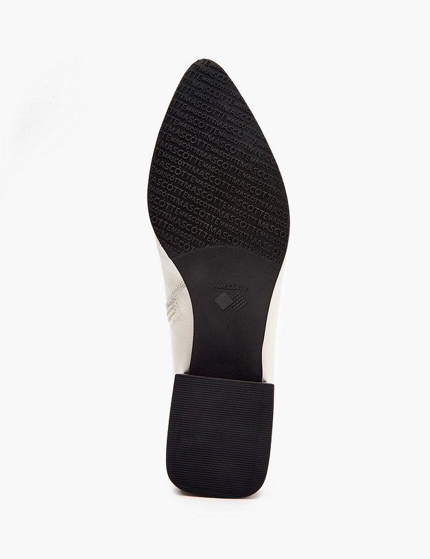 Белые женские ботильоны из кожи MASCOTTE 233-410320-4156M | ракурс 5