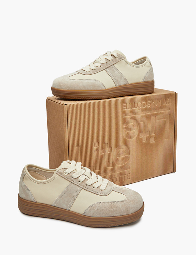 Серо-бежевые женские кеды MASCOTTE 234-415721-0108 | ракурс 6 Серо-бежевые женские кеды MASCOTTE 234-415721-0108 | ракурс 6