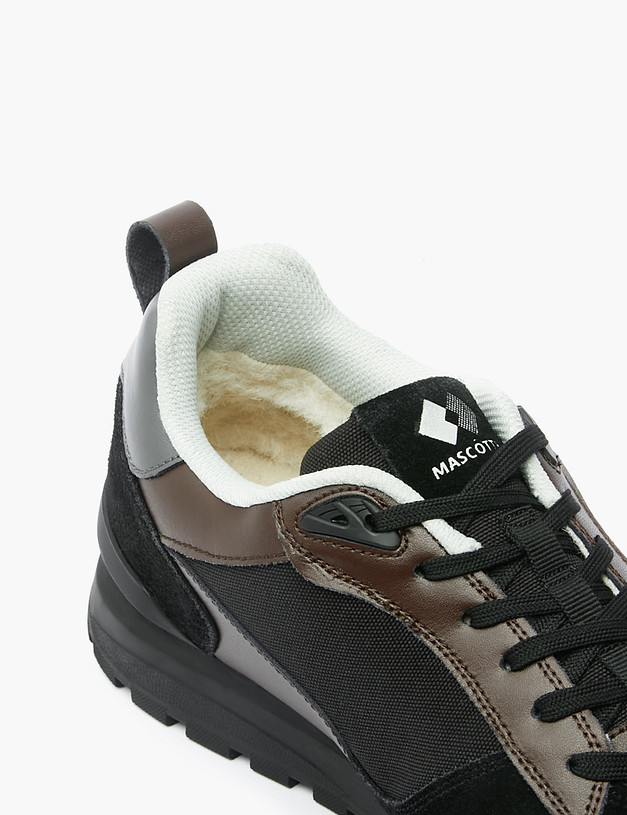 Черные зимние мужские кроссовки MASCOTTE 189-2212357-0202 | ракурс 7