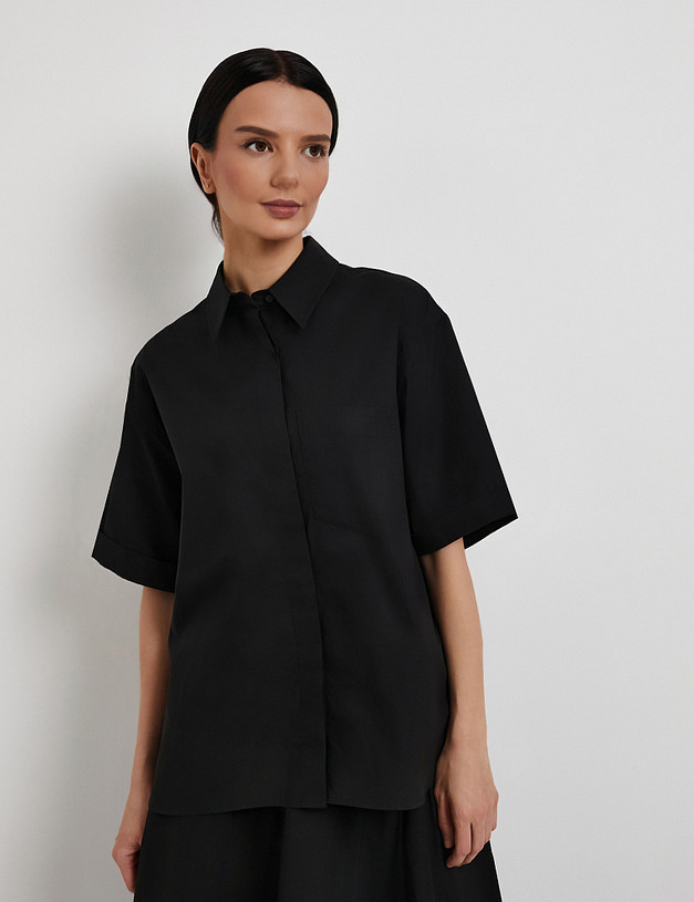 Черная женская блузка MASCOTTE 835-6104-2602 | ракурс 5