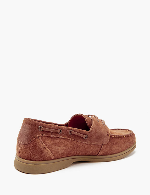 Коричневые велюровые мужские топ-сайдеры MASCOTTE 58-4111611-3217M | ракурс 4