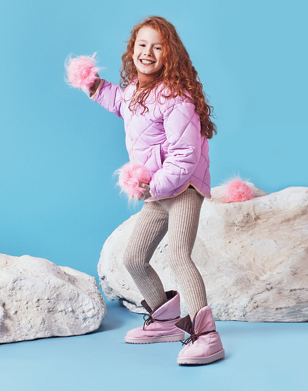 98-320144-0206 Полусапоги девичьи текстиль/текстиль розов., Mascotte JUNIOR