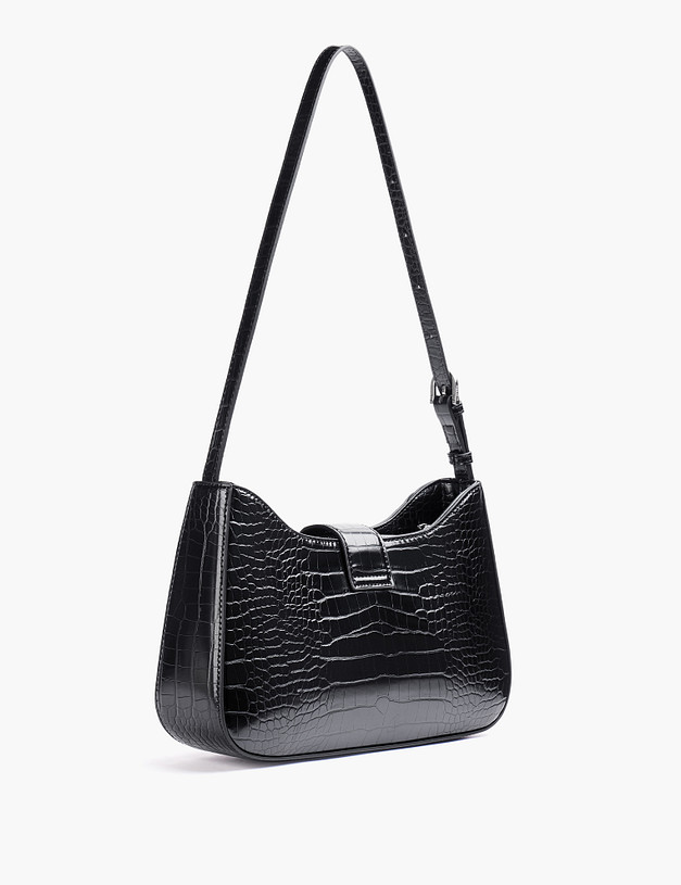 Черная женская сумка с тиснением  MASCOTTE 642-5204-602 | ракурс 3