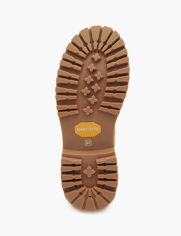 Рыжие женские велюровые ботинки MASCOTTE 58-123296-2210M | ракурс 5