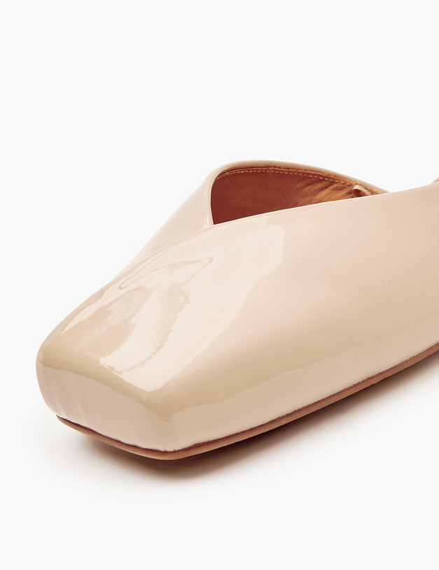 Бежевые женские балетки с квадратным мысом MASCOTTE 126-4121612-3705M | ракурс 7