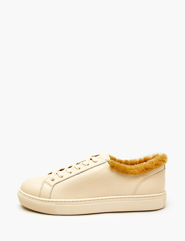 Молочные женские кеды на меху MASCOTTE 22-41204315-7168M | ракурс 2
