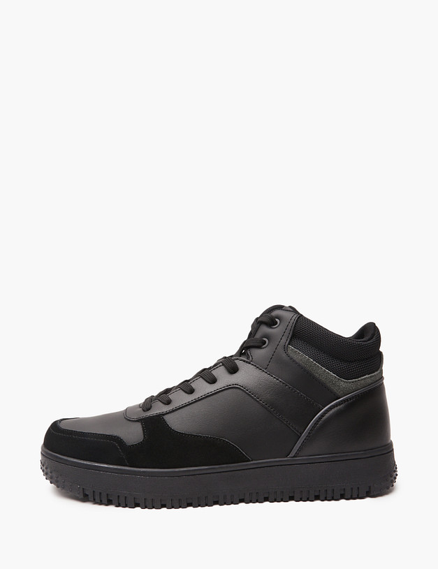 Черные  утепленные мужские хайтопы MASCOTTE 189-421251-0602 | ракурс 2