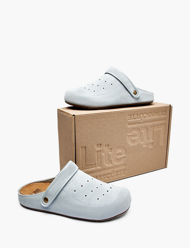 Голубые женские сабо MASCOTTE 98-612622-0211 | ракурс 6