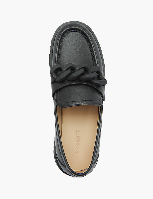 Черные женские лоферы с цепью MASCOTTE 15-2145411-3501M | ракурс 4