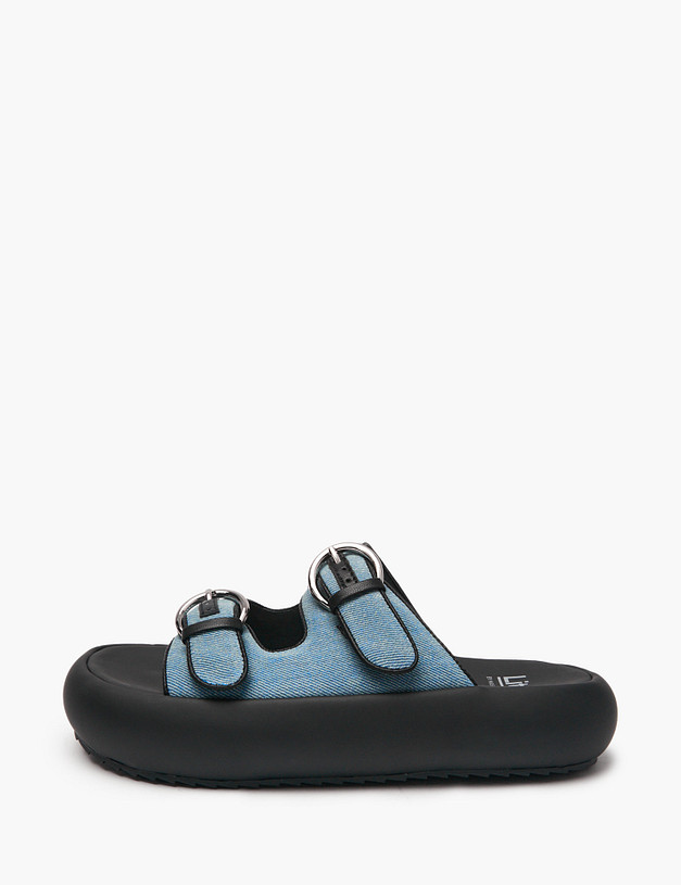 Голубые женские сабо MASCOTTE 234-513561-0203 | ракурс 2