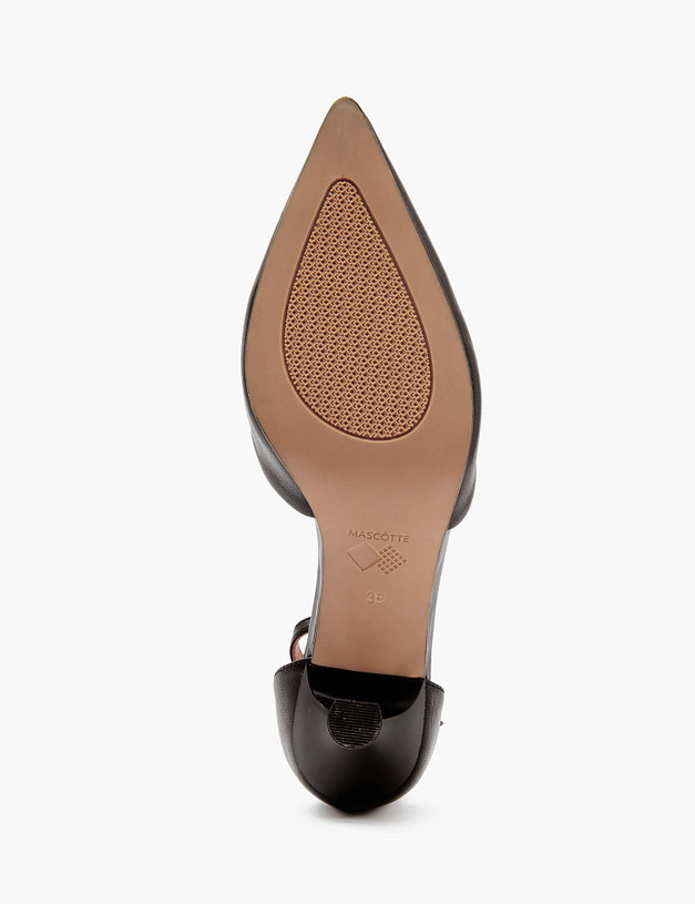 Черные кожаные женские босоножки MASCOTTE 233-411511-0502 | ракурс 5