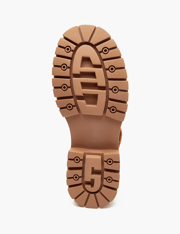 Рыжие женские ботинки из велюра MASCOTTE 58-410321-0213 | ракурс 6