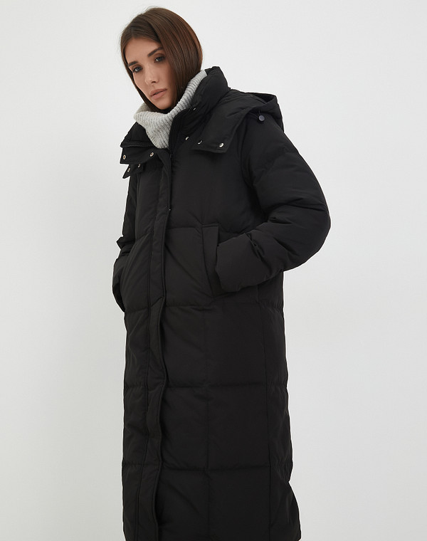 234-3428-2402 Пальто женское черн, Mascotte Lite