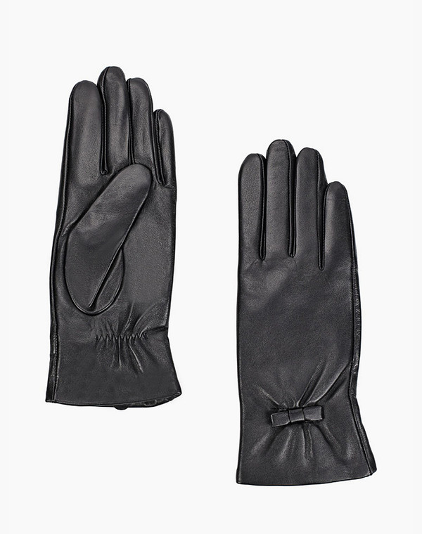 709-1223-102 Перчатки жен. нат.кожа/шерсть черн, Mascotte