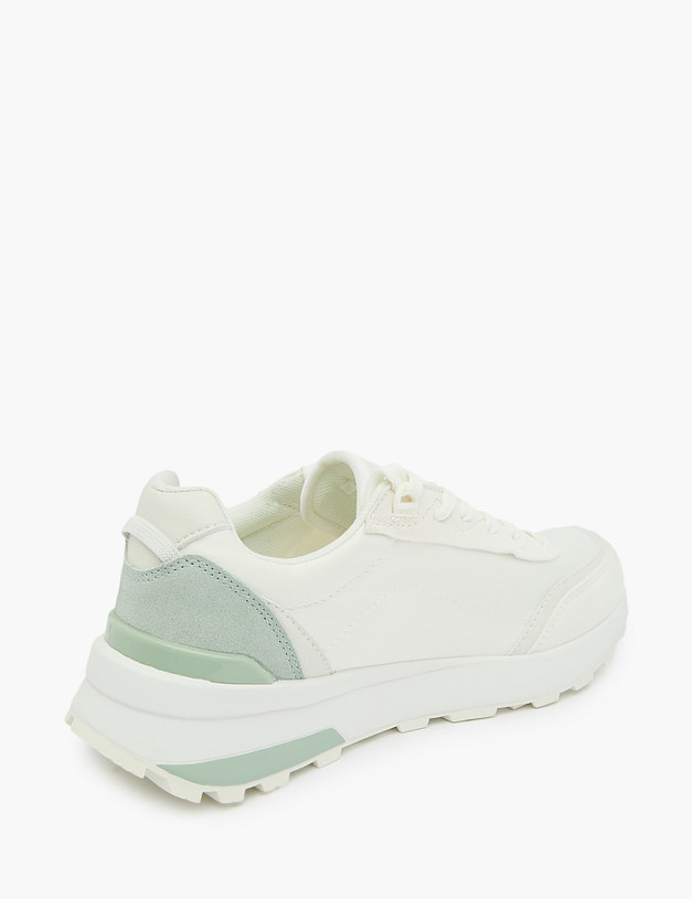 Бежевые женские кроссовки с мятными вставками MASCOTTE 151-311121-0204 | ракурс 3