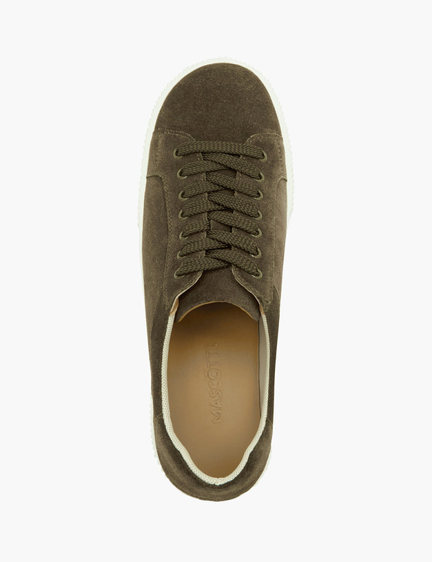 Оливковые мужские кеды из велюра MASCOTTE 58-3150323-2219M | ракурс 5