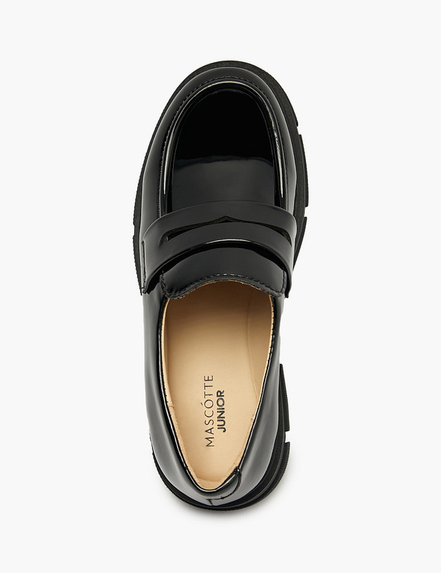 Черные полуботинки для девочек MASCOTTE 98-523411-0602 | ракурс 5