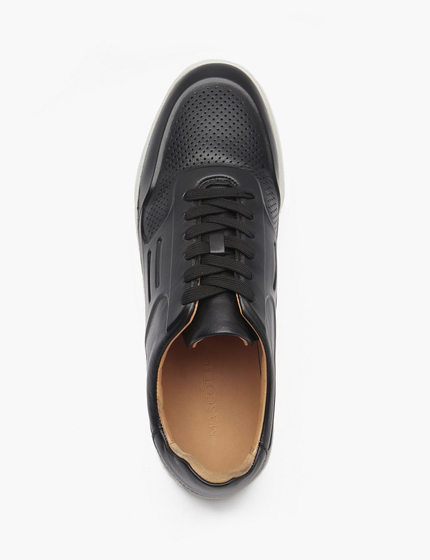 Черные мужские кеды с перфорацией  MASCOTTE 22-5132012-0102 | ракурс 4