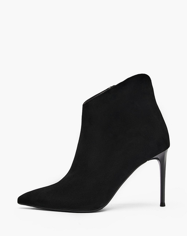 126-523921-3605M Ботинки женские велюр/ворсин черн, Mascotte