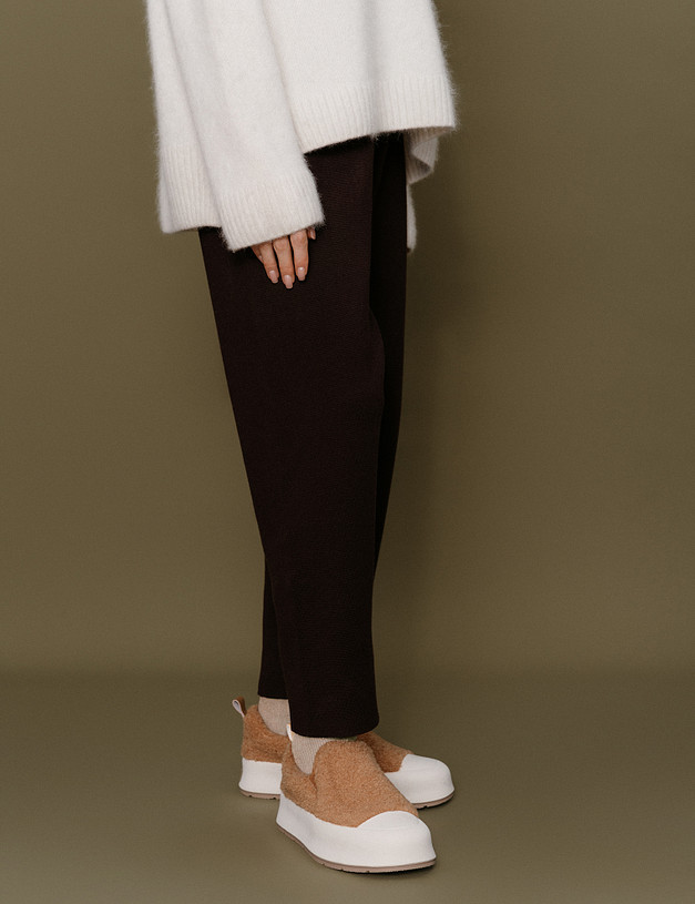 Рыжие женские меховые слипоны  MASCOTTE 98-523541-0413 | ракурс 2