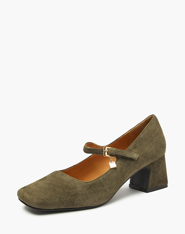 126-521711-0604 Туфли женские велюр/нат.кожа зелен, Mascotte