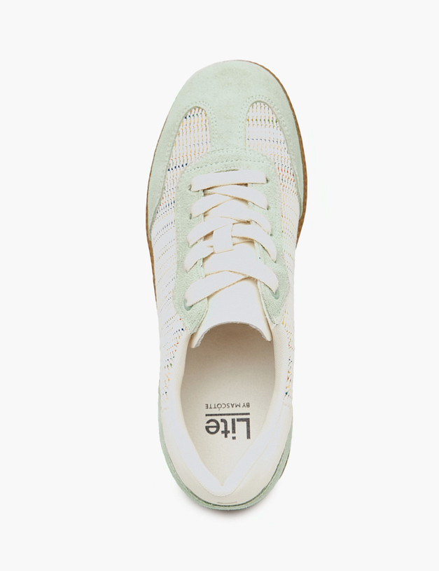 Зеленые женские кеды с разноцветными вставками MASCOTTE 234-512661-0204 | ракурс 5