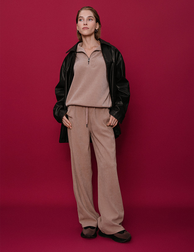 Женский свитшот цвета капучино MASCOTTE 888-5201-2409 | ракурс 1