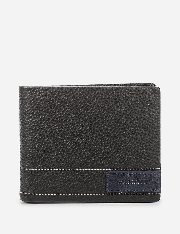 Черный мужской бумажник MASCOTTE 642-0136-102 | ракурс 1