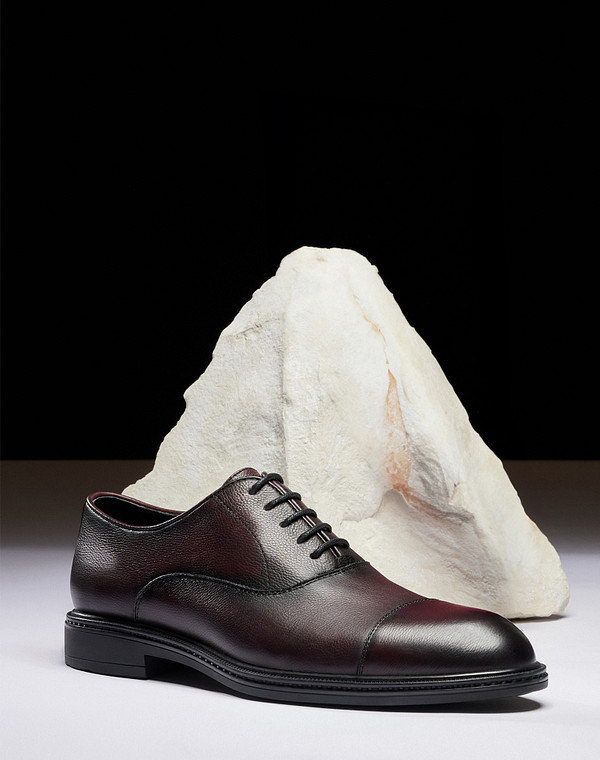 128-324511-0105 Полуботинки мужские нат.кожа/нат.кожа бордо, Mascotte