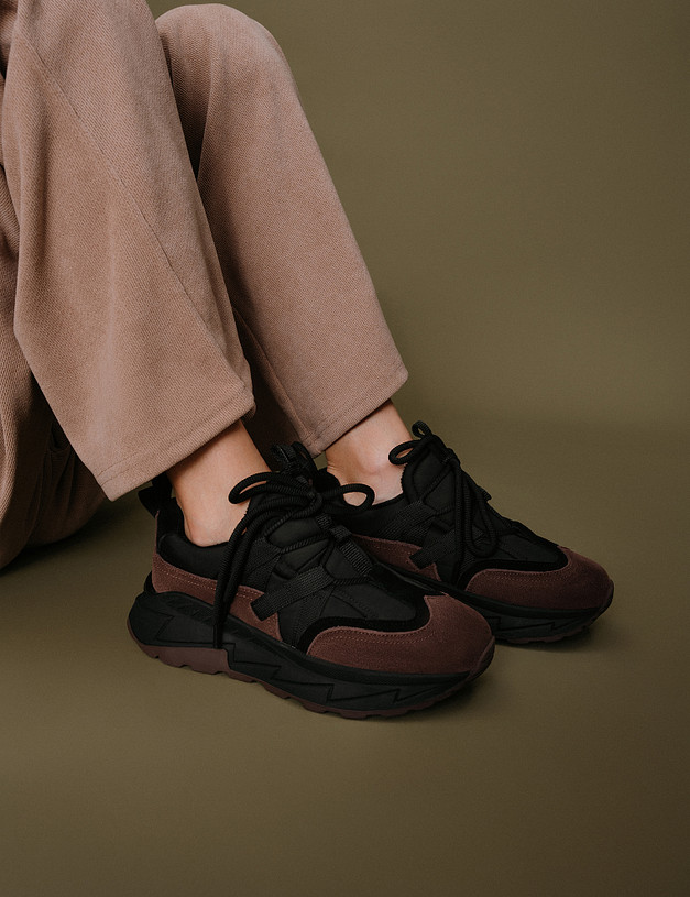 Коричневые женские кроссовки MASCOTTE 234-521621-0209 | ракурс 2