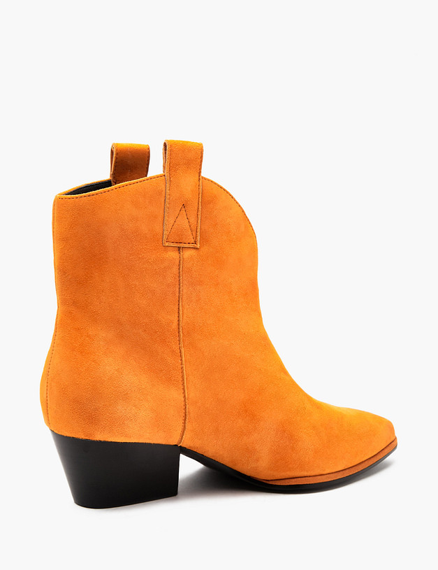 Оранжевые женские казаки из велюра MASCOTTE 126-3203921-0613 | ракурс 4