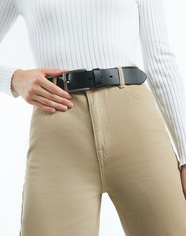 703-2207-102 Ремень жен. нат.кожа черн, Mascotte