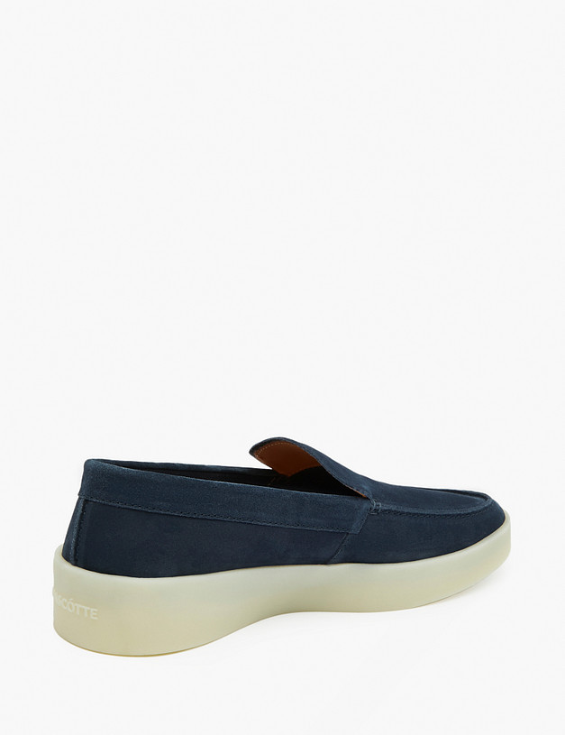 Синие мужские лоферы из велюра MASCOTTE 22-3170622-0203 | ракурс 3