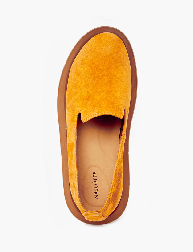 Оранжевые женские велюровые слипоны MASCOTTE 172-3201315-4641M | ракурс 4