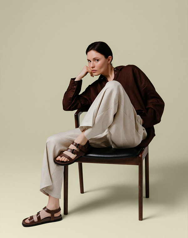 Коричневые женские сандалии 5990₽