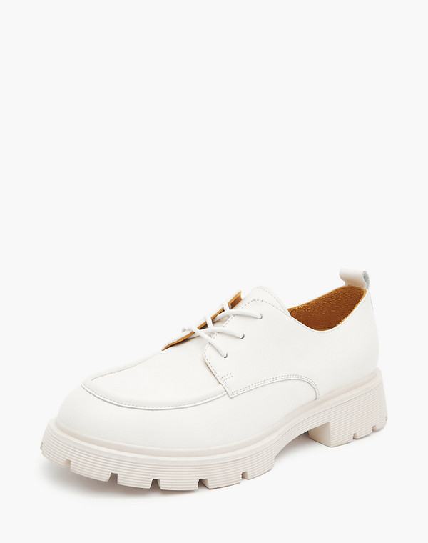 58-220812-4156M Полуботинки женские нат.кожа/нат.кожа бел, Mascotte