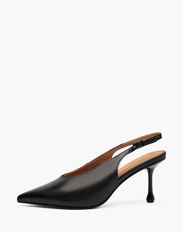 94-614411-3501M Туфли летние женские нат.кожа/нат.кожа черн, Mascotte