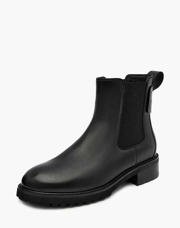 58-324621-0102 Ботинки женские нат.кожа-резина/ворсин-нат.кожа черн, Mascotte