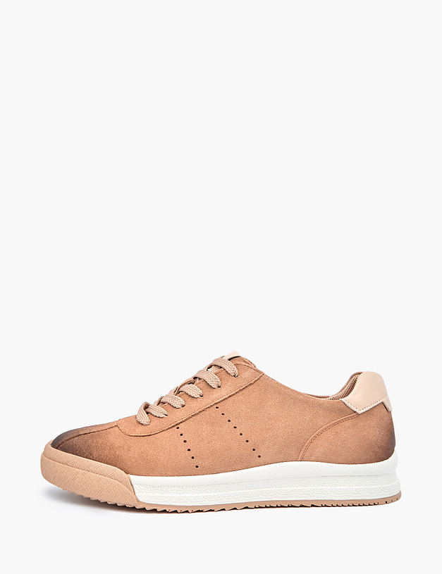 Бежевые мужские кеды из велюра MASCOTTE 58-3170522-2211M | ракурс 1