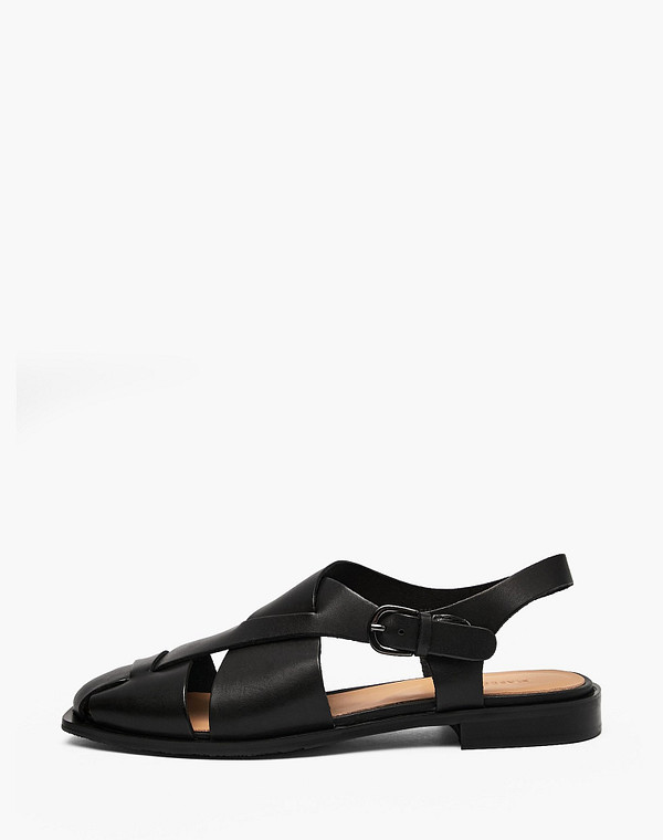 22-6121095-0102 Туфли летние женские нат.кожа/б.п. черн, Mascotte