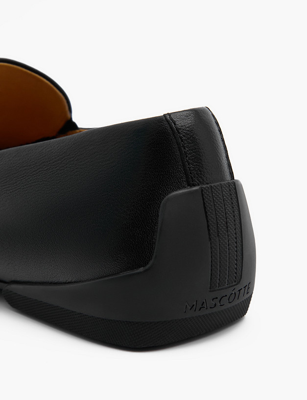 Черные кожаные мужские мокасины MASCOTTE 22-3132114-4153M | ракурс 6
